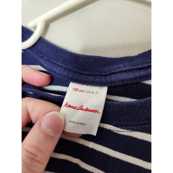 HANNA ANDERSSON Navy Stripe Top - Picture 3 of 3
